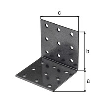 Conector unghiular cu găuri și indicații de dimensiune