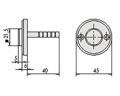 Desen tehnic al unui cârlig de perete cu dimensiuni