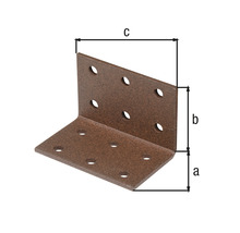Conector unghiular cu găuri și dimensiuni