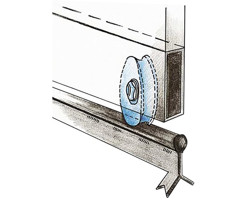 Desen al unui ghidaj de ușă glisantă