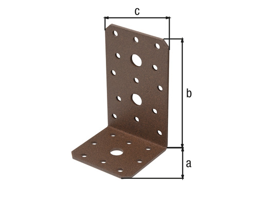 Conector unghiular cu găuri pentru fixare
