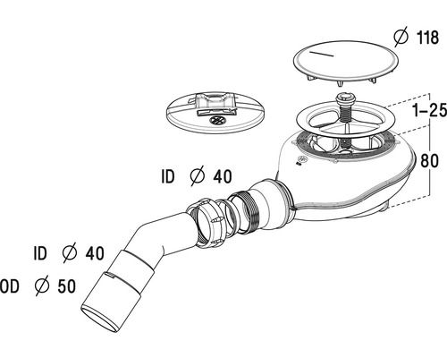 Set de scurgere cu țevi și accesorii