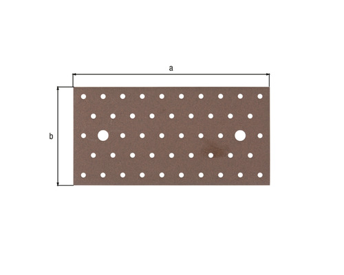 Placă perforată cu dimensiunile a și b