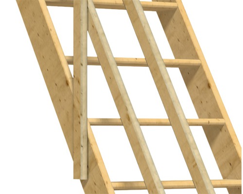 Construcție din lemn cu cadru și suporturi