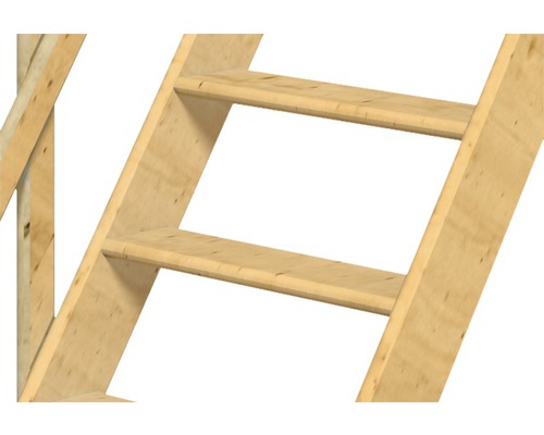 Scară din lemn cu trepte