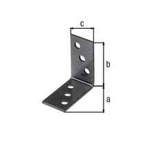 Conector unghiular cu găuri și dimensiunile a, b și c