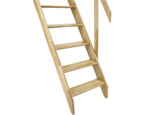 Scară din lemn cu balustradă