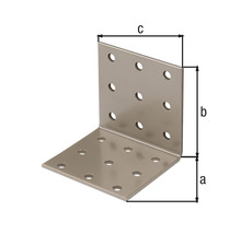 Conector unghiular cu găuri și dimensiunile a, b și c
