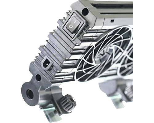 Vizualizare detaliată a unui dispozitiv cu comutator și ventilator