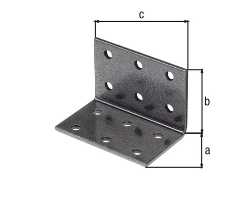 Conector unghiular cu găuri și dimensiuni a, b și c