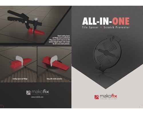 Sistem de nivelare a plăcilor All-in-One cu clești și protecție anti-zgârieturi de la Makofix