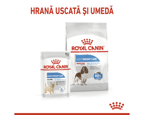 Royal Canin Light Weight Care hrană uscată și umedă pentru câini