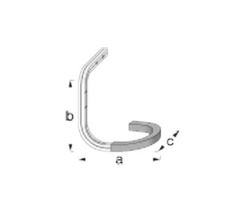 Imagine a unei coturi de țeavă cu dimensiunile a, b și c