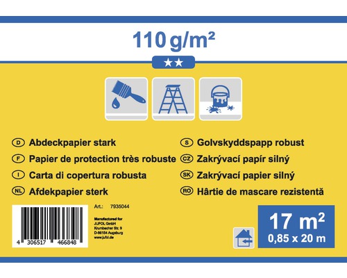 Hârtie de mascare rezistentă, rolă de 17 m²