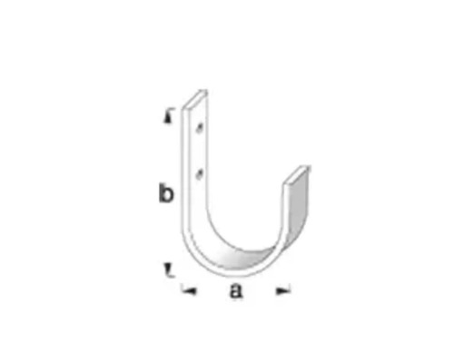 Reprezentare schematică a unui colier de țeavă cu dimensiuni