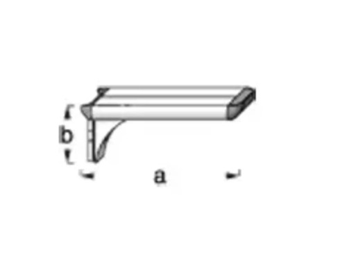 Desen tehnic al unui suport de raft cu dimensiuni