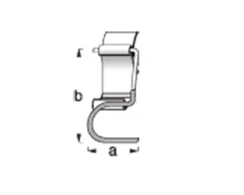 Imagine a unui element de fixare cu dimensiunile a și b