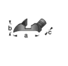 Ilustrație a unei ramificații de conductă cu dimensiunile a, b și c