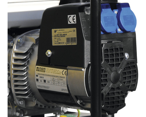 Imagine detaliată a unui generator cu generator și prize