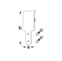 Desen al unui accesoriu pentru șină de perdea cu dimensiunile a și b