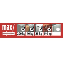Dibluri plastic fără șurub Tox Tri 14x75 mm, 20 bucăți