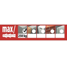 Dibluri plastic fără șurub Tox Barracuda 16x80 mm, 10 bucăți