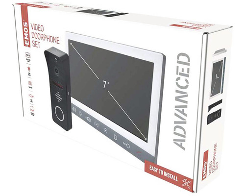 Ambalaj sistem videointerfon EMOS cu ecran de 7 inchi