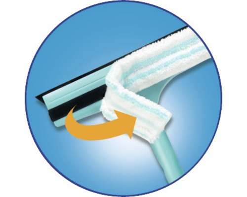 Racletă de geam cu husă de ștergere detașabilă și săgeată