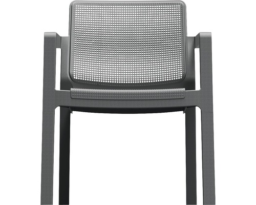 Scaun de grădină cu brațe și structură de grilă