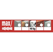 Exemple de utilizare a diblurilor în diverse materiale cu o sarcină maximă de 40 de kilograme