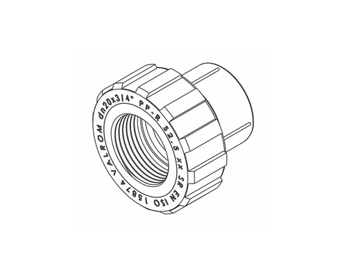 Imagine cu o fiting de țeavă cu filet DN20x3/4 inch