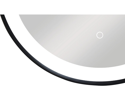 Imagine detaliată cu o oglindă rotundă cu ramă și întrerupător