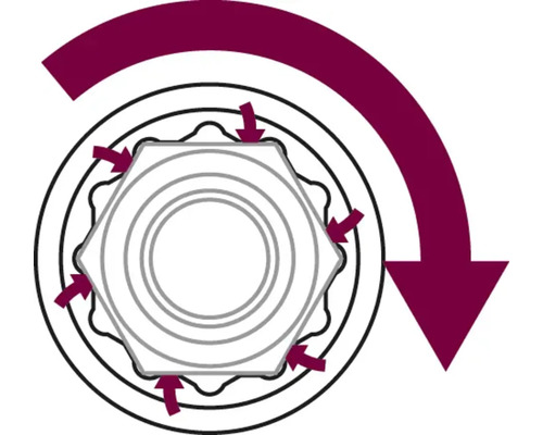 Simbol pentru transferul de putere al unei chei tubulare