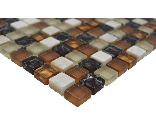 Placă de mozaic cu elemente pătrate în diferite nuanțe