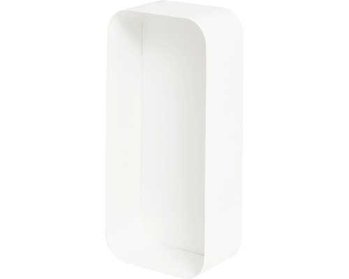 Raft alb de perete cu colțuri rotunjite