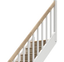 Scară cu balustradă din lemn și stâlpi de balustradă albi