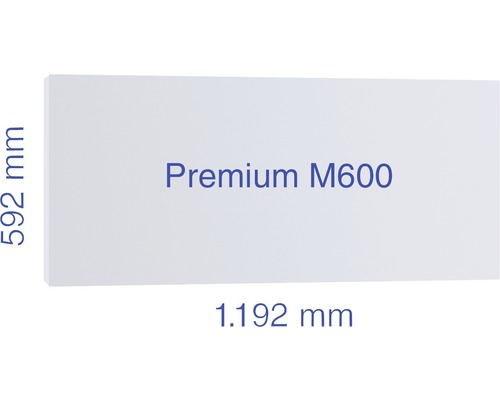 Placă Premium M600 cu dimensiunile de 1192 pe 592 milimetri