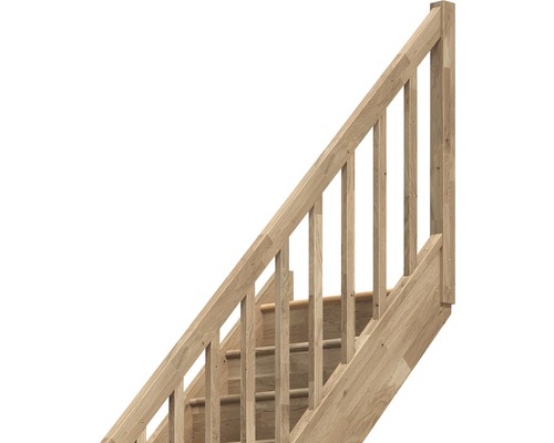 Scară din lemn cu balustradă