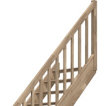 Scară din lemn cu balustradă