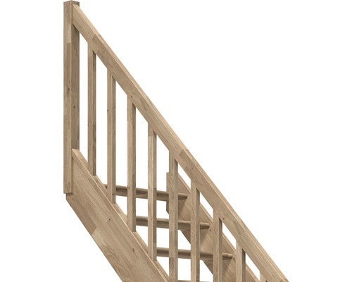 Scară din lemn cu balustradă