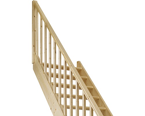 Scară din lemn cu balustradă pentru interior