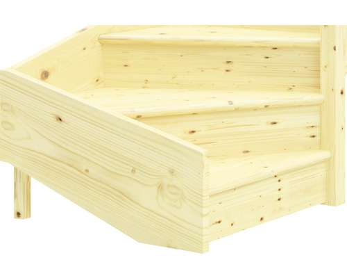 Scară din lemn cu trei trepte