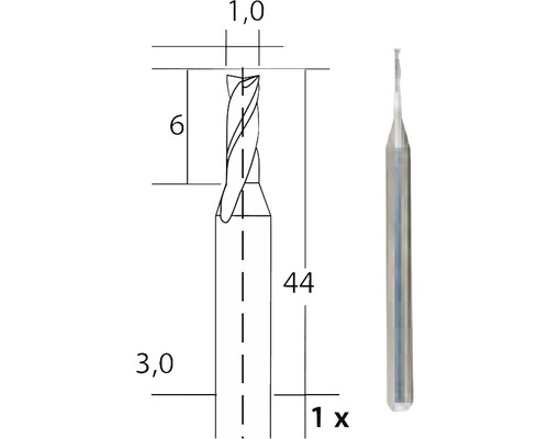 Reprezentare a unei freze de canelură cu dimensiuni