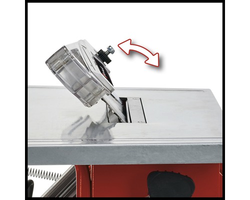 Mașină de tăiat faianță Einhell cu reglare unghiulară și săgeată roșie