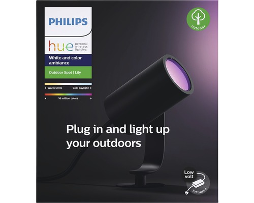 Spot exterior Philips Hue Lily pentru iluminat exterior