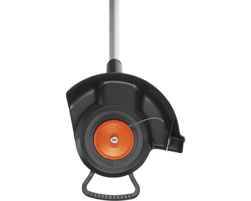 Imagine detaliată cu bobina și firul unui trimmer de gazon