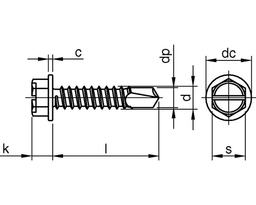 Desenul unui șurub cu dimensiuni