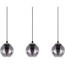 Lampa suspendată cu trei abajururi sferice gri
