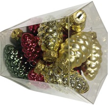 Decorațiuni de brad în formă de con de pin în ambalaj transparent