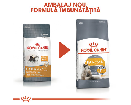 Comparație între hrană pentru pisici Royal Canin pentru îngrijirea pielii și a blănii
